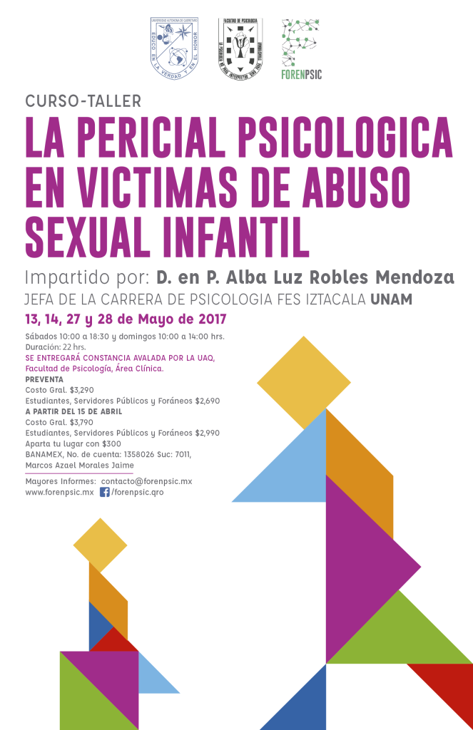 taller pericial psicológica víctimas de abuso sexual infantil Dra. Ala Luz Robles